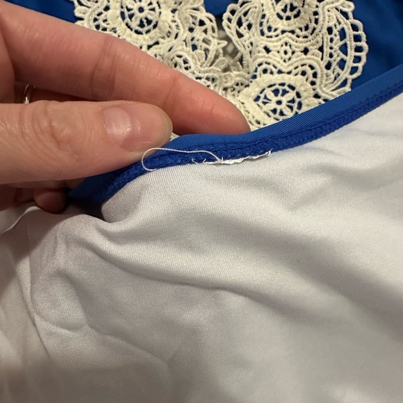 CUPSHE Swimsuit One Piece Boho Plunge-Neck Lace - Picture 9 of 16